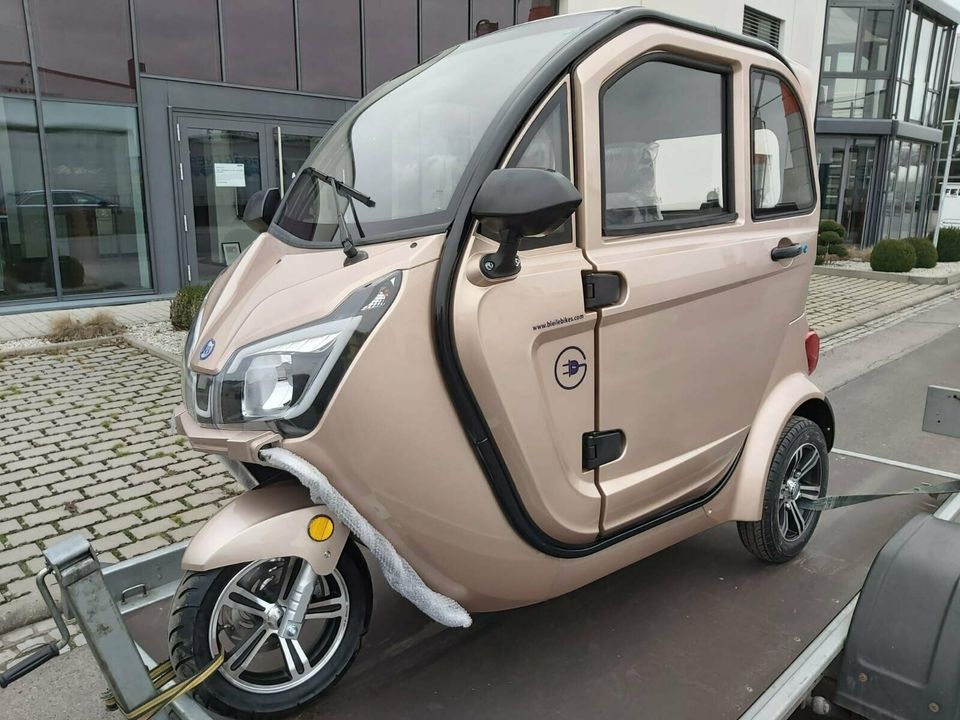 E-Kabinenroller CityMobil Elektroscooter Mopedauto 2200W 72V 65Ah in Gochsheim