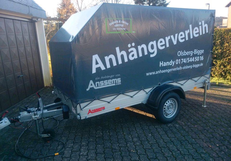 Anhänger mieten/Anhängerverleih Olsberg-Bigge/Motorra/Auto/Plane in Olsberg