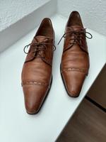 Santoni Herrenschuh,  brauner Lederschuh, Größe 8 Köln - Bickendorf Vorschau
