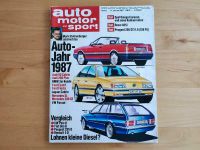 Auto Motor Sport, Januar 1987, Audi Cabrio, VW Passat, BMW E30 Bayern - Friedberg Vorschau