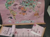 Wachstumsdiagramm Messband Wandbild ocean rosa pink Nordrhein-Westfalen - Oberhausen Vorschau