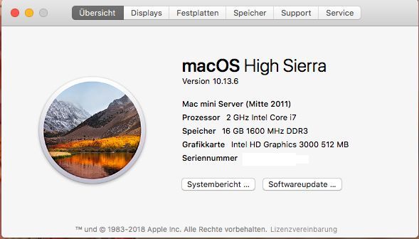 Apple Mac Mini Server (2011) / Intel Core i7 / 16 GB RAM / 1000GB in Oberhausen