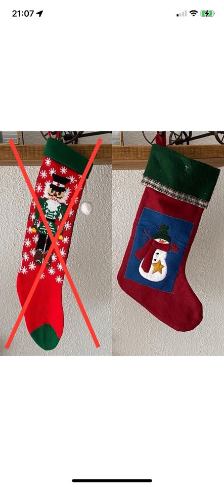 (1501) Weihnachtsstrümpfe Socken Kamin in Ennepetal