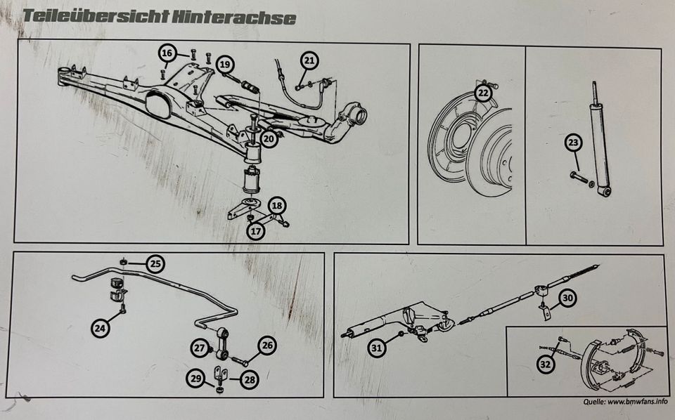 BMW Z3 E36 Restaurationssatz Hinterachse NEU 2.8 3.0 in Frankenthal (Pfalz)