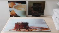 3 Fotos auf Glas für die Küche: Kaffee, Schokolade, Brownie Essen - Stoppenberg Vorschau