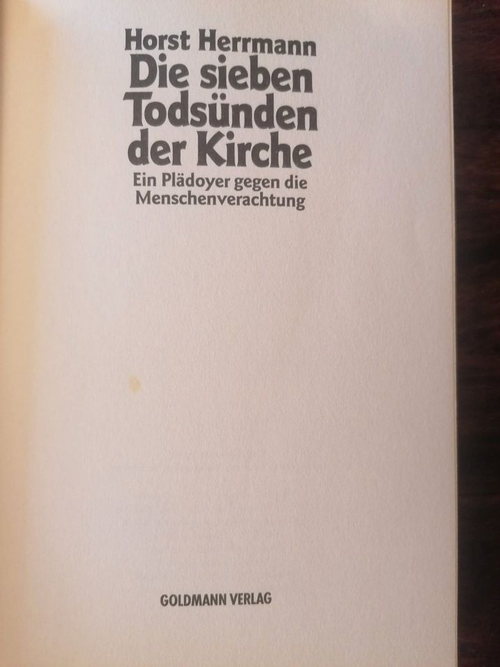 Taschenbuch - Die sieben Todsünden der Kirche - Horst Herrmann in Swisttal