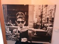 Audrey Hepburn auf Leinwand schwarz weiß Hessen - Wiesbaden Vorschau