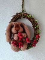 Osterhase Osterkranz Natur Filz Geschenk Handmade Deko Baden-Württemberg - Neuenburg am Rhein Vorschau