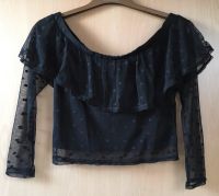 H&M Crop Bluse Carmenbluse Gothic Volants Tüll Dots schwarz Gr. M Rheinland-Pfalz - Pirmasens Vorschau