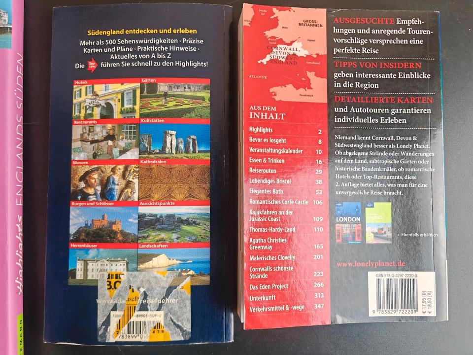 7 Südengland Reiseführer, Karten, Bildbänder, DVD, Cornwall in Hamburg