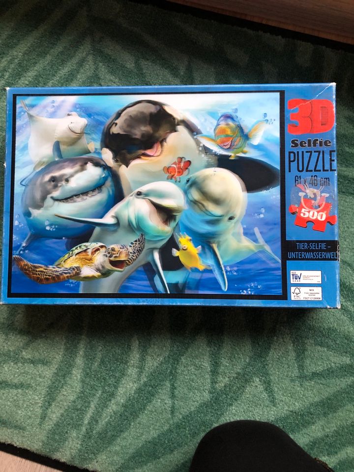 Playland 3D Selfie Puzzle 500Teile Tiere Unterwasserwelt in Sachsenhagen