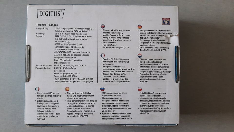 DIGITUS USB 2.0 IDE & SATA Adapterkabel / Festplatte Diagnose in Bergisch Gladbach