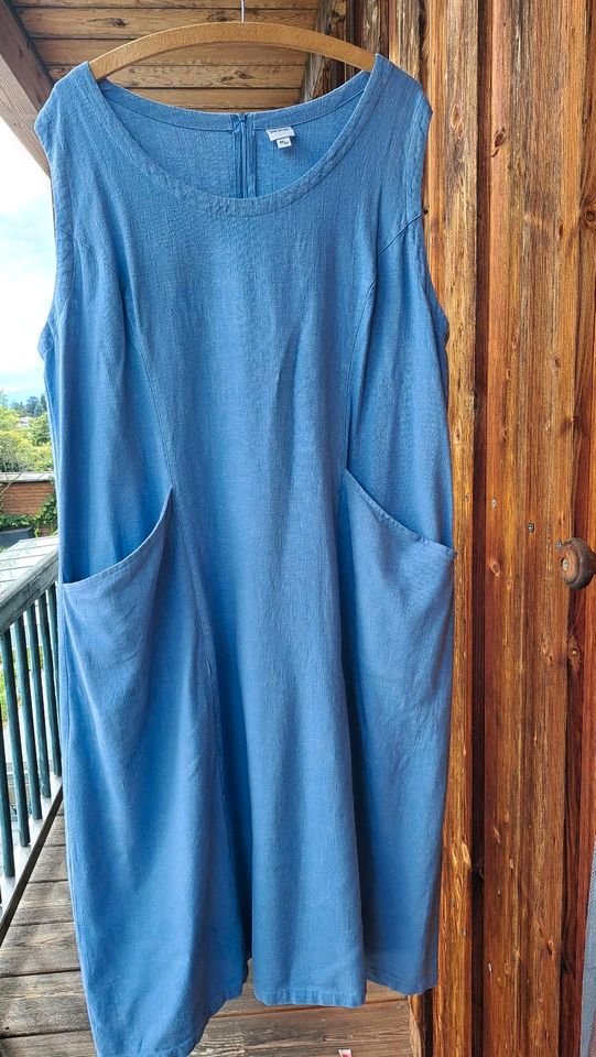 Leinen Kleid Gr. 48/ 50 hell blau DW Shop Sommerkleid in Stephanskirchen
