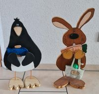 Holzfiguren Pinguin Osterhase Dekoration Baden-Württemberg - Mühlhausen-Ehingen Vorschau