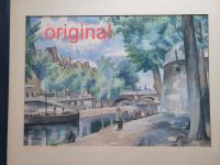 Georg Breitwieser Aquarell "Paris" auf Bütten 1931 Gemälde Bild Hessen - Beselich Vorschau