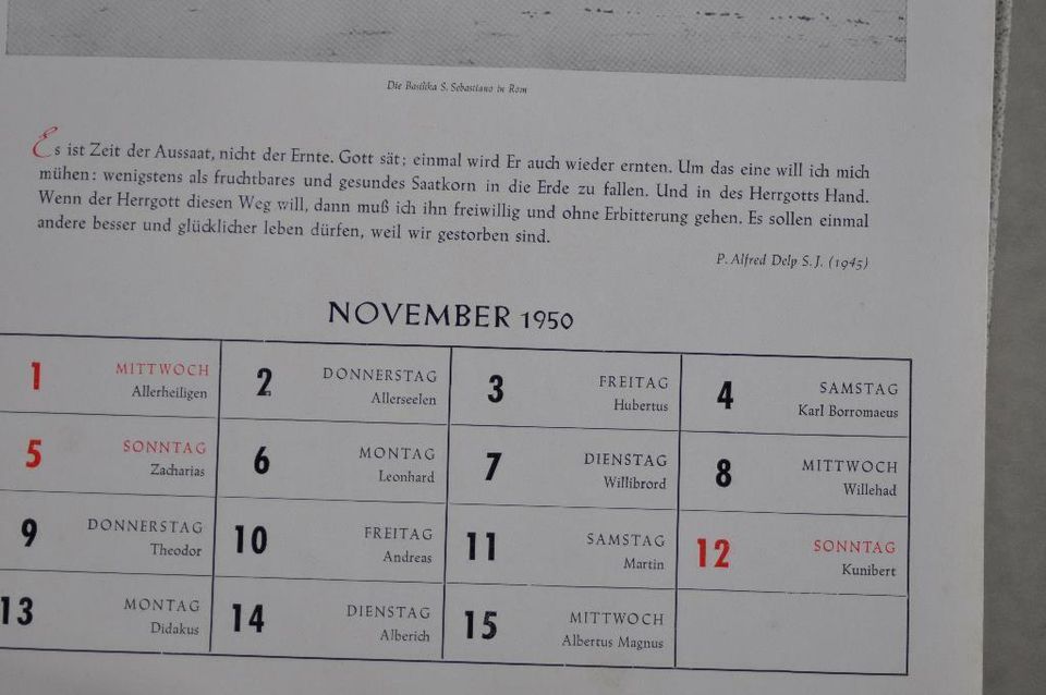 Kalender 1950 Das Heilige Jahr Antiquariat in Mainz