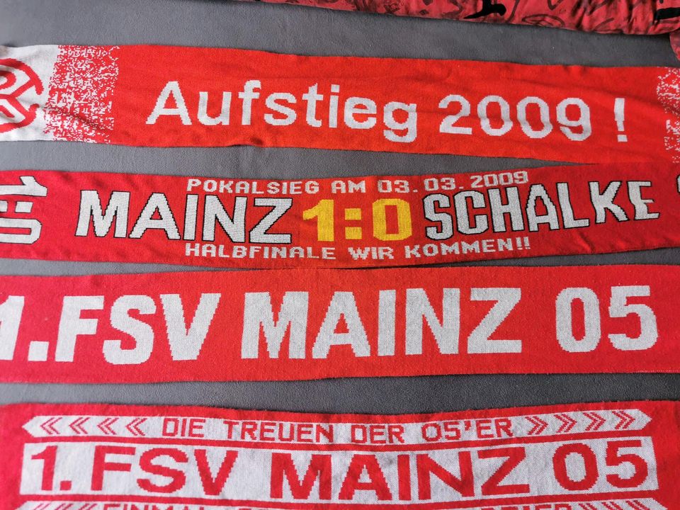 Verschiedene Mainz 05 Schals zu verkaufen Motto in Mainz