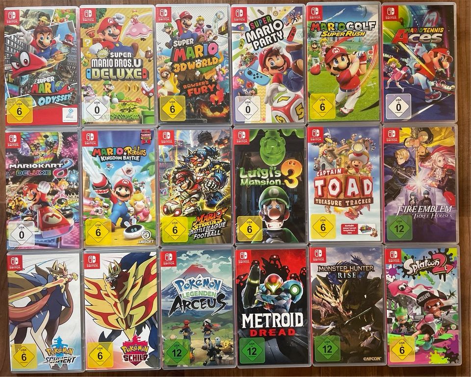 Nintendo Switch Spiele Mario Luigi Toad Pokemon Metroid Splatoon in Zapfendorf