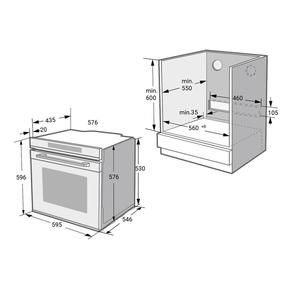 Einbaubackofen EB8017ED 60 cm 72L Katalyse Grill Umluft Heißluft in Pettstadt