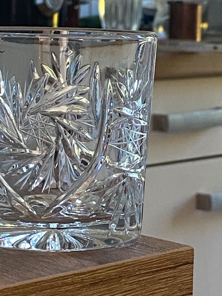 4 whiskey gläser whiskeygläser glas alt antik schliff kristal in Hamburg