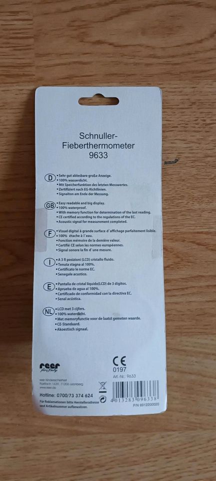 Fieberthermometer Schnullerfieberthermometer in Hambrücken