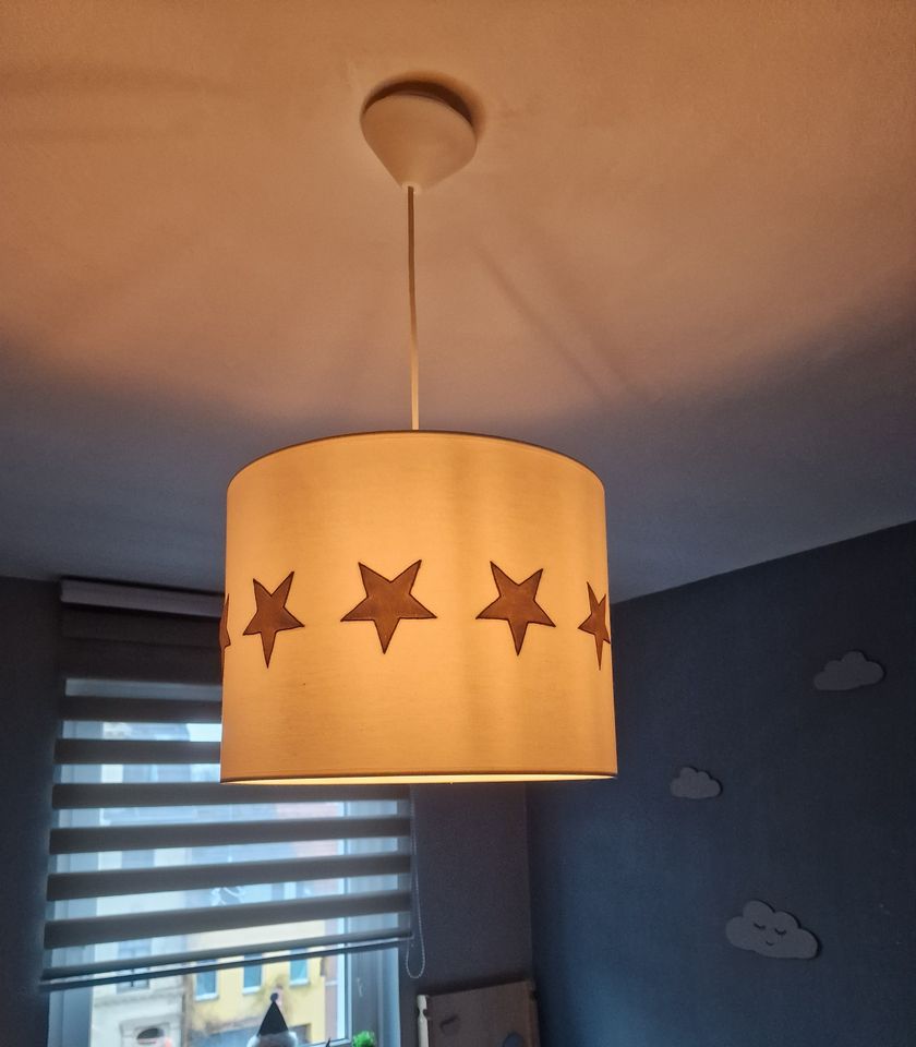 Taftan  weiß 35cm Sterne silber Kinderzimmerlampe Deckenlampe in Köln