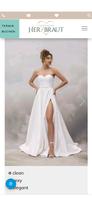 Brautkleid mit Beinschlitz, schlicht, trägerlos, mit Schleppe Nordrhein-Westfalen - Erftstadt Vorschau