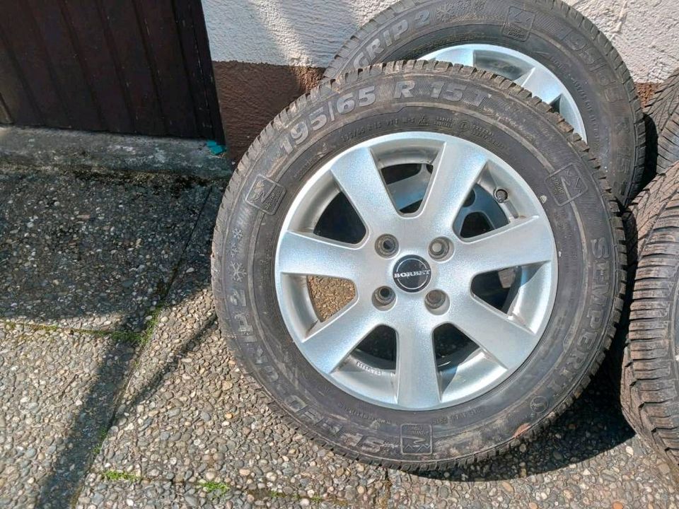 4 Winter Reifen , mit Alu Felgen, 195/65 R15 T, Speed Grip 2 in Schwalbach