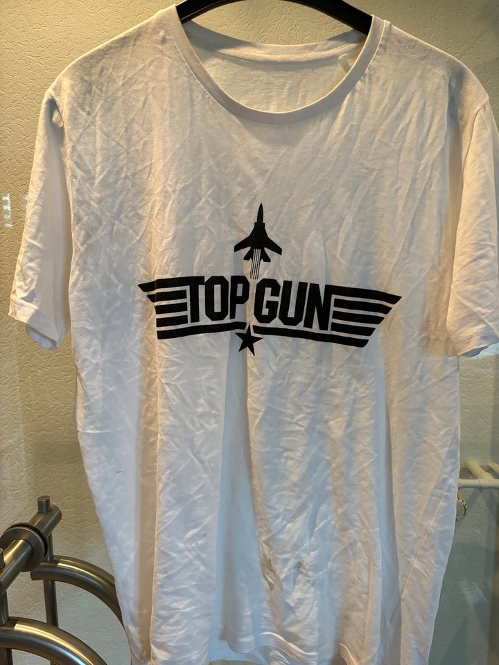 Tshirt Herren Top Gun - weiß - Gr. L/XL in Sulzbach (Saar)