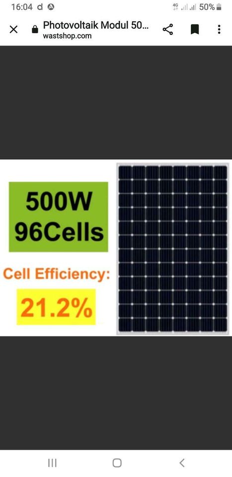 Suche Photovoltaik Modul 500W (96) in Hof (Saale)