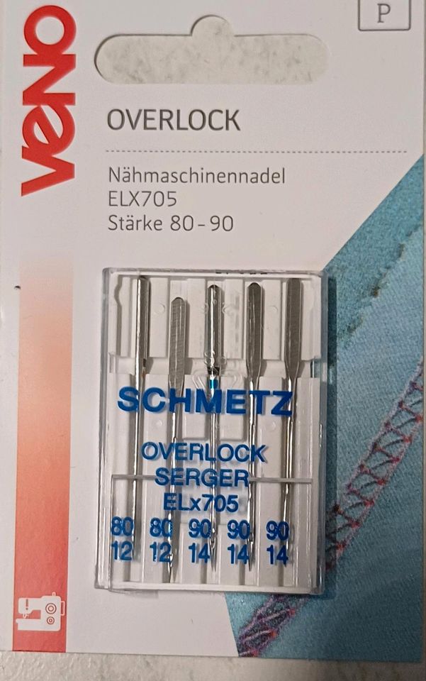 Schmetz Nähmaschinennadeln Overlock ELX705 80 + 90 in Kamen
