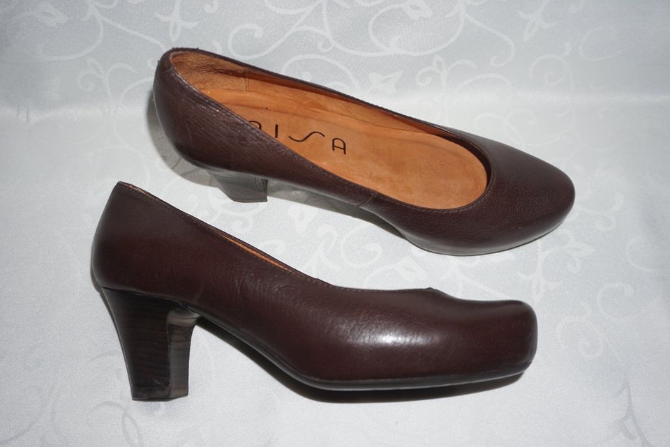 Unisa Plateau Pumps  Braun Gr.38  Echt Leder in Berlin