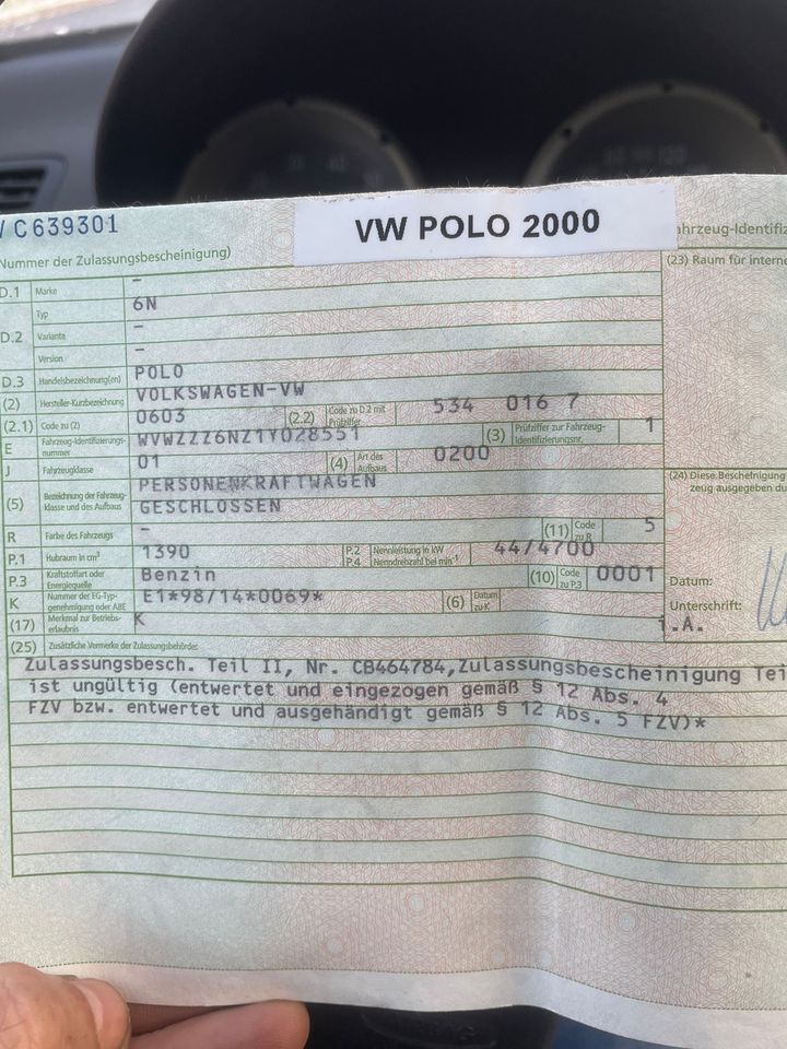 VW Polo 2000 in Mannheim