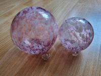 2x Glaskugel hängend Ornamente rosa weiß Niedersachsen - Wilhelmshaven Vorschau