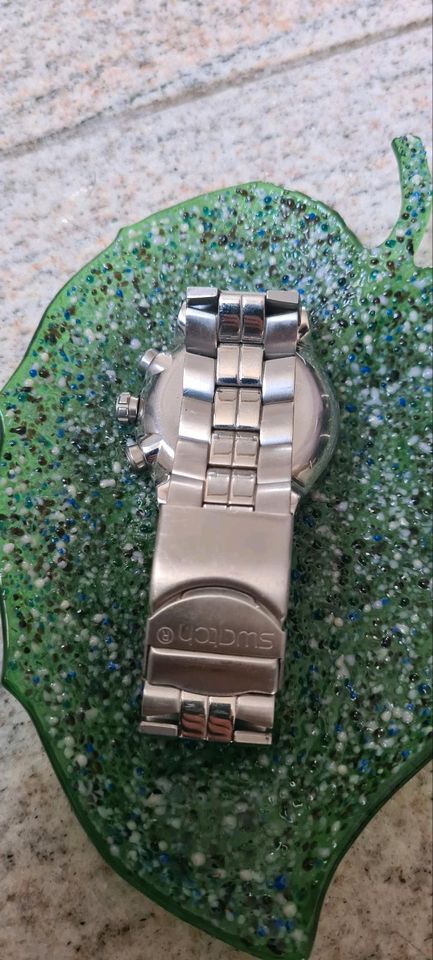 Seltene Vintage Swatch Uhr Herren massiv xxl Irony quarz YOS401G in Lünen