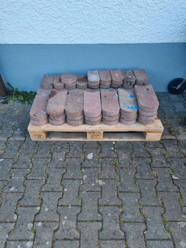 Rasenkanten steine Pflaster Beet Einfassung in Mertingen