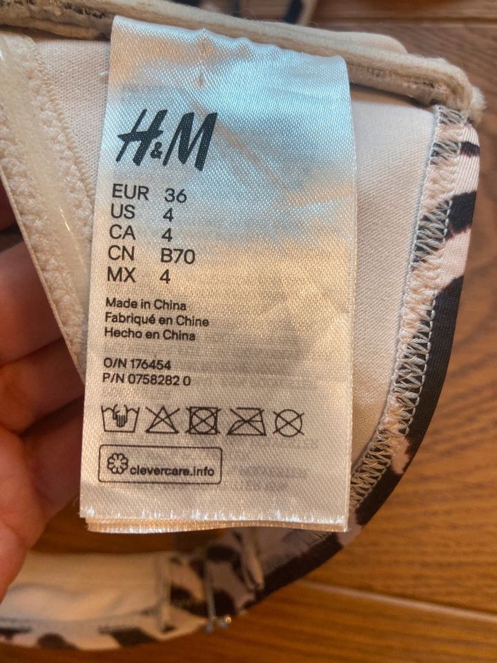 Süßer H&M Bikini Zebra Bandeau Neckholder Gr. 36 38 *TOP* in München