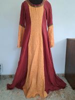 Mittelalter Kleid weinrot senfgelb 42 Au i.d.Hallertau - Au Vorschau