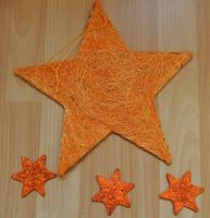 Weihnachtsstern-Set orange 4-tlg. / 30/30 cm Rheinland-Pfalz - Lingenfeld Vorschau