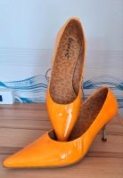 Neue Lackpumps Gr. 38 in orange Baden-Württemberg - Möglingen  Vorschau