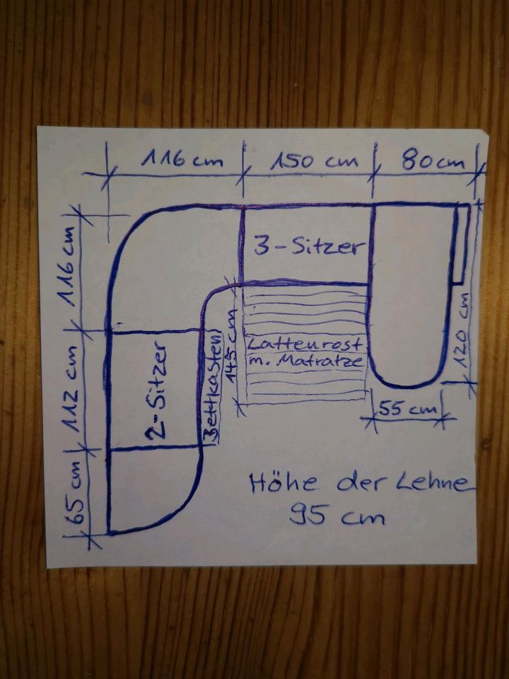 Sofalandschaft mit Schlaffunktion und Bettkasten in Neustadt (Wied)