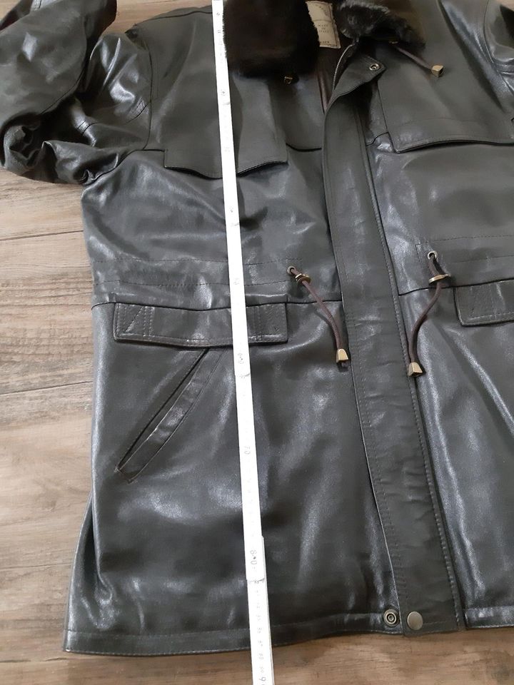 Herren Lederjacke/Ledermantel Vintage Größe 56 braun in Rammingen