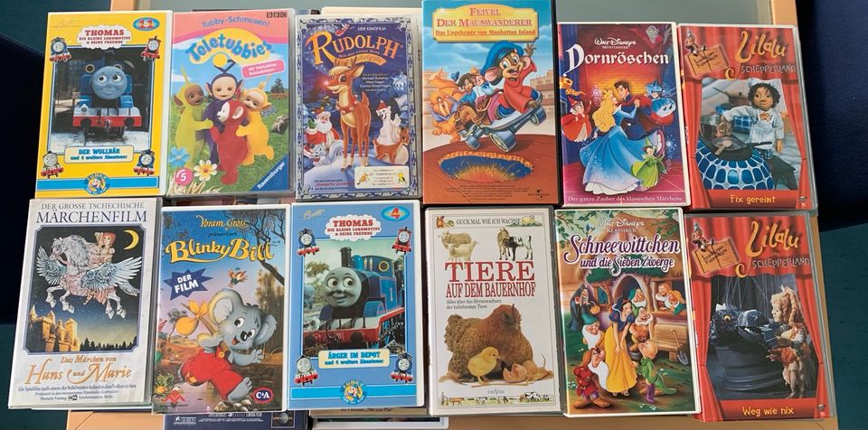 60 VHS Video Kassetten gemischt Kinder in Bobingen