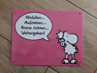 Sheepworld Schild Blechschild Hinfallen Aufstehen Krone richten Bayern - Ursensollen Vorschau