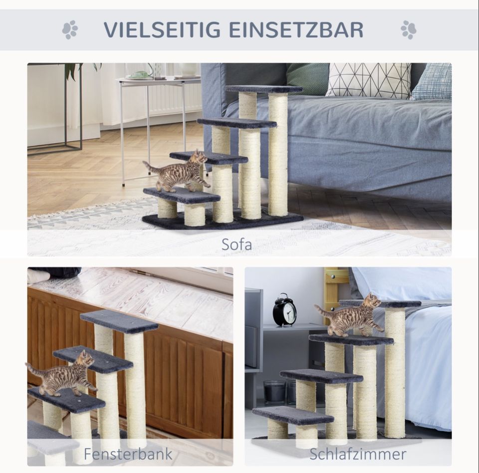 Tiertreppe Katzentreppe Hundetreppe 4 Stufen Treppe für Katze in Kassel