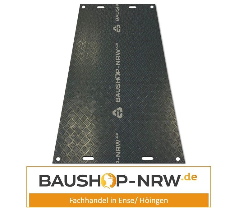 20x1000x2000 40t/m2 Fahrplatten Kunststoffplatten Bodenschutzmatte Bodenplatte Baggermatratzen Bodenschutzplatte in Ense