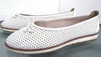 Tamaris echte Halbschuhe/Ballerinas! Leder! 41. Weiß. Wie NEU! Sachsen - Boxberg / Oberlausitz Vorschau