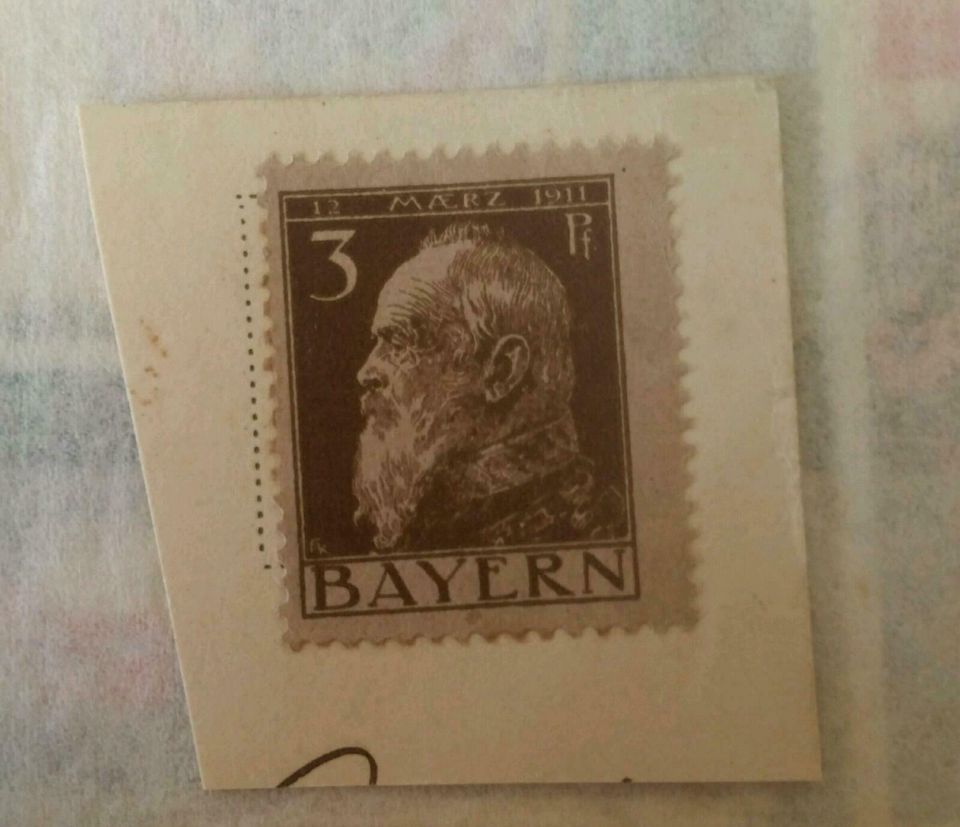 Briefmarke 1911 Bayern  3 Pfennig in Köln