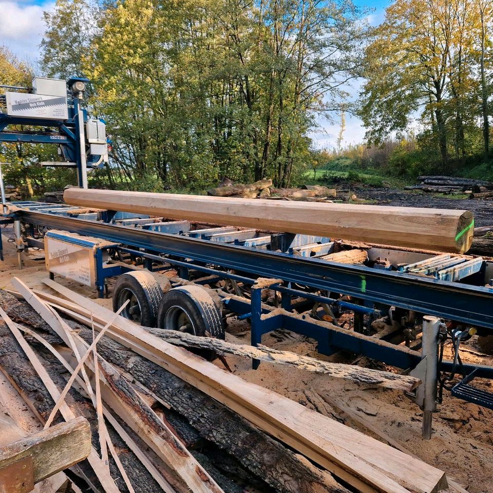 Mobiles Sägewerk, Lohnschnitt, Bauholz, Fachwerk,  Latten in Glandorf