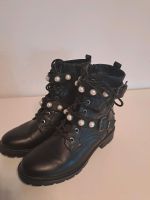 Stiefelette schwarz mit Perlen Gr. 36 Nordrhein-Westfalen - Hamm Vorschau